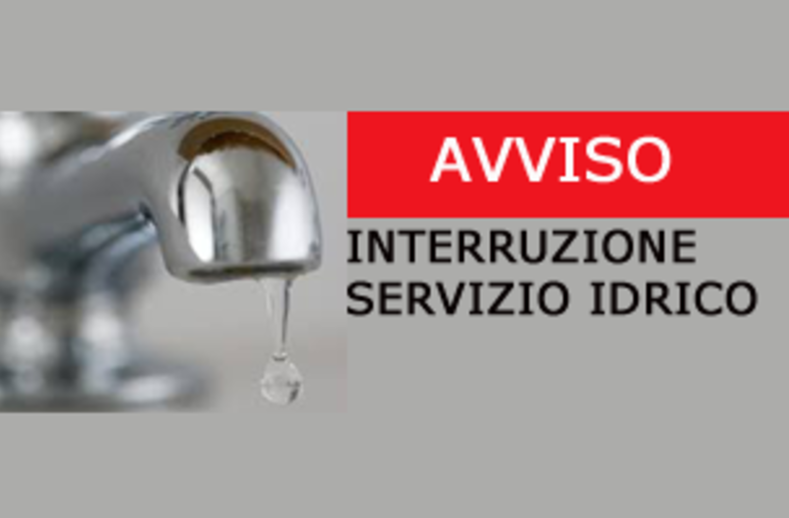 Avviso sospensione programmata erogazione idrica 04/11/2021