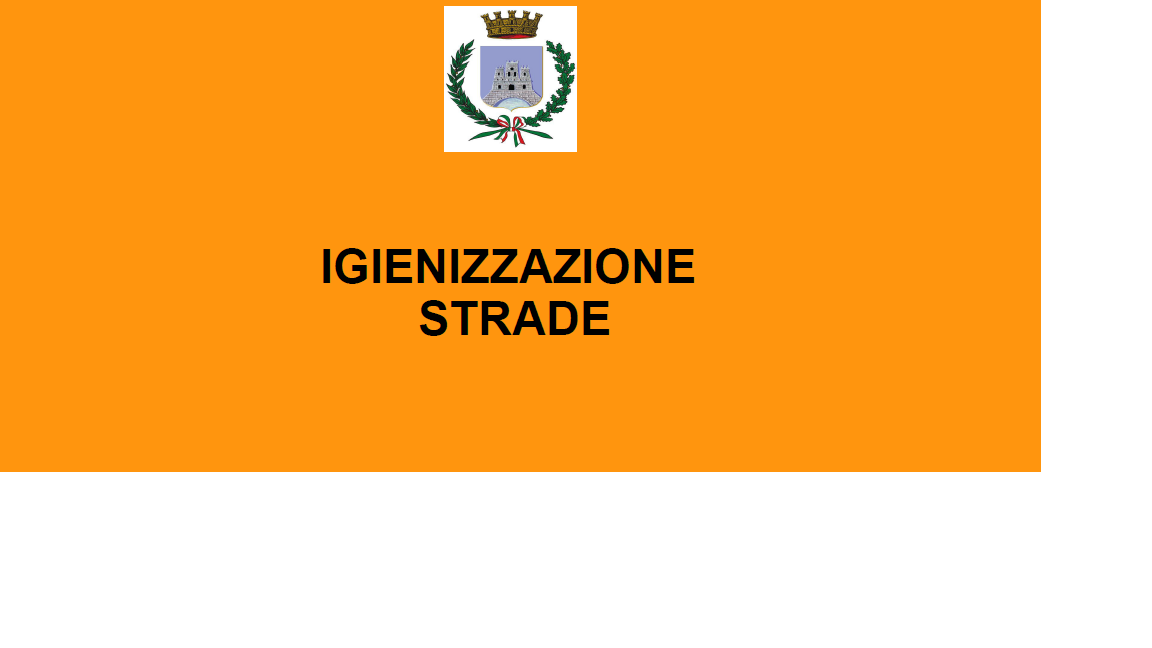 Avviso intervento di igienizzazione vie cittadine 
