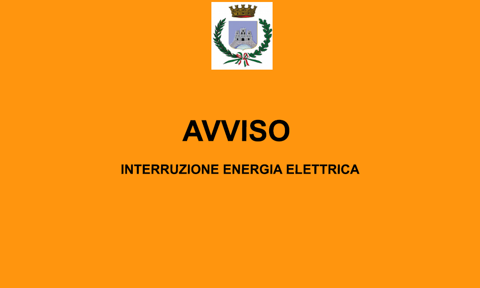 Avviso interruzione energia elettrica 19/05/2020