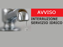 Sospensione dell'erogazione idrica 15 aprile 2021